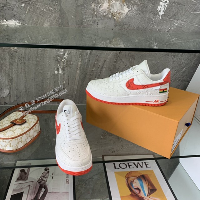 LV路易威登男士休閒運動鞋 Nike X Lv世紀大聯名22親友限定款運動板鞋 dx3148